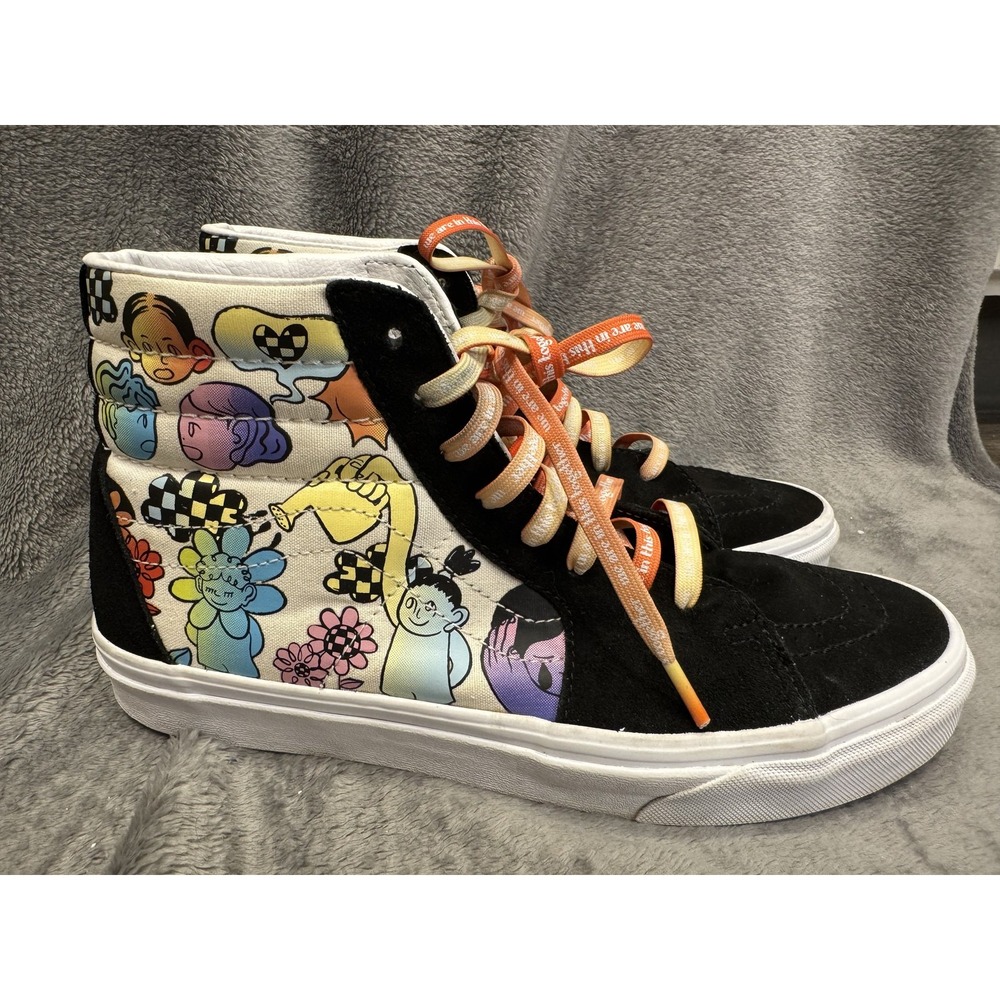 Vans Sk8-Hi Shoes Womens 11 Multicolor Together Collaboration‎ High Top Art - Picture 3 of 16